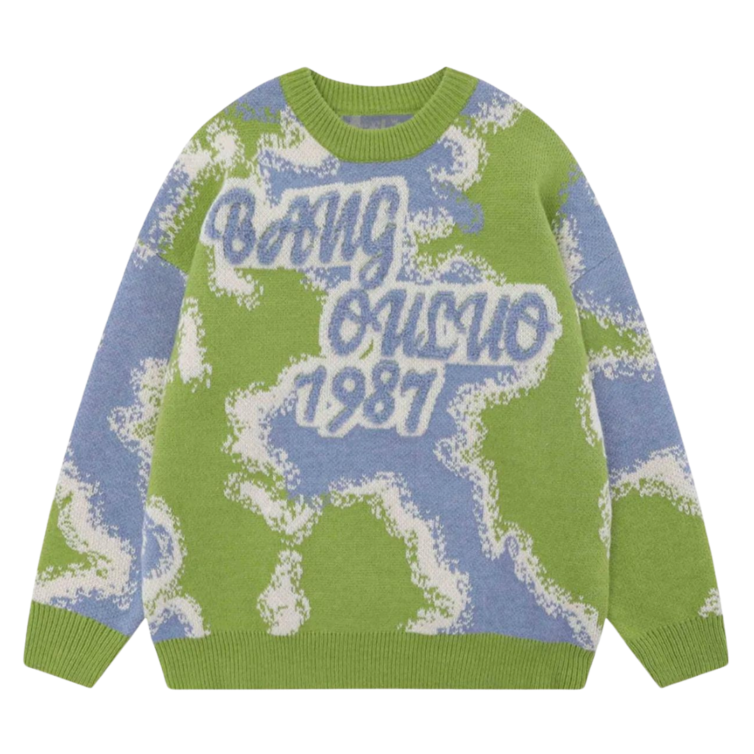 Pattered 1987 Vintage Sweater