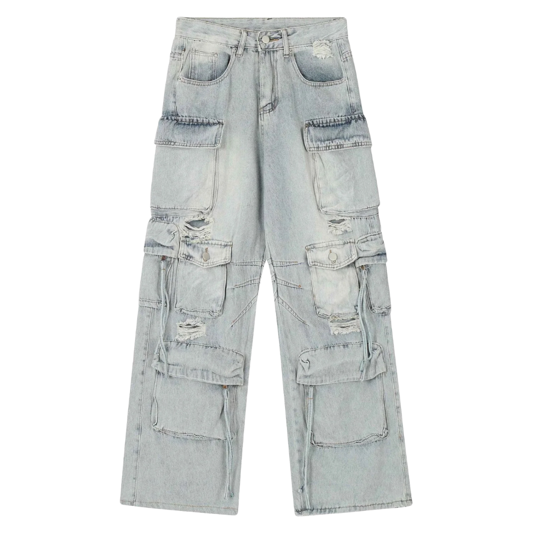 Y2K Multi-Pocket Baggy Jeans