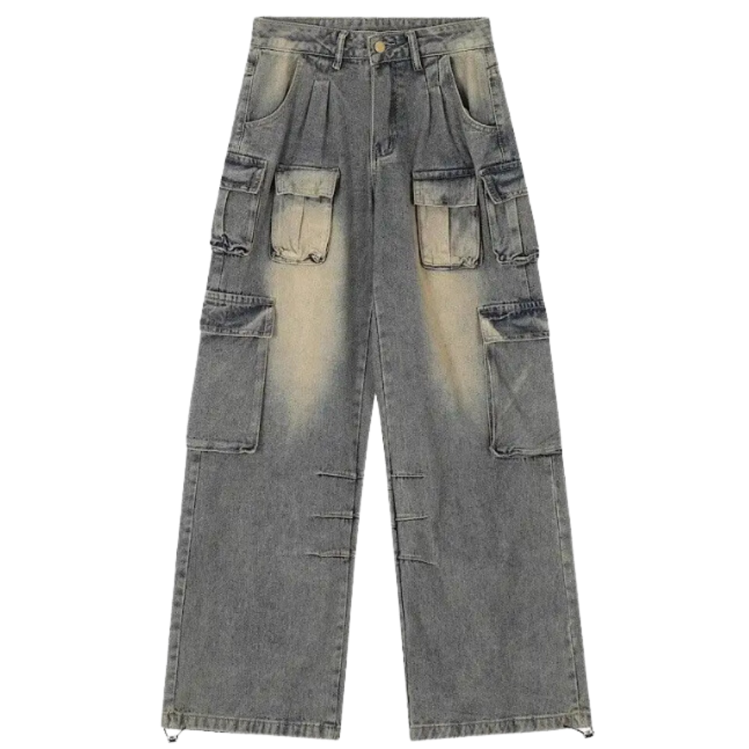Multi Pocket Baggy Jeans