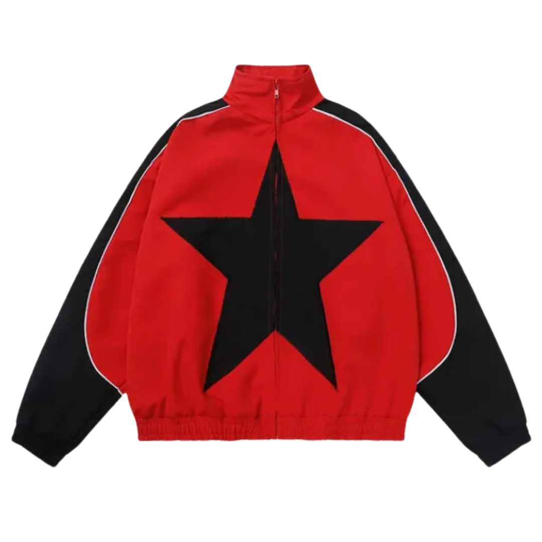 Star Zipper Red-Black