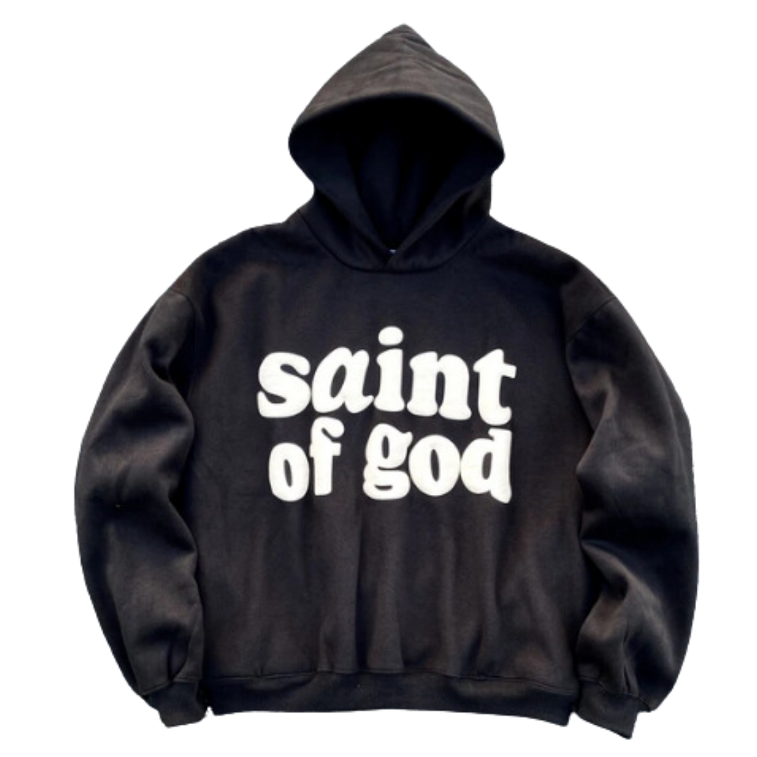 Saint of God Hoodie Black 500GSM