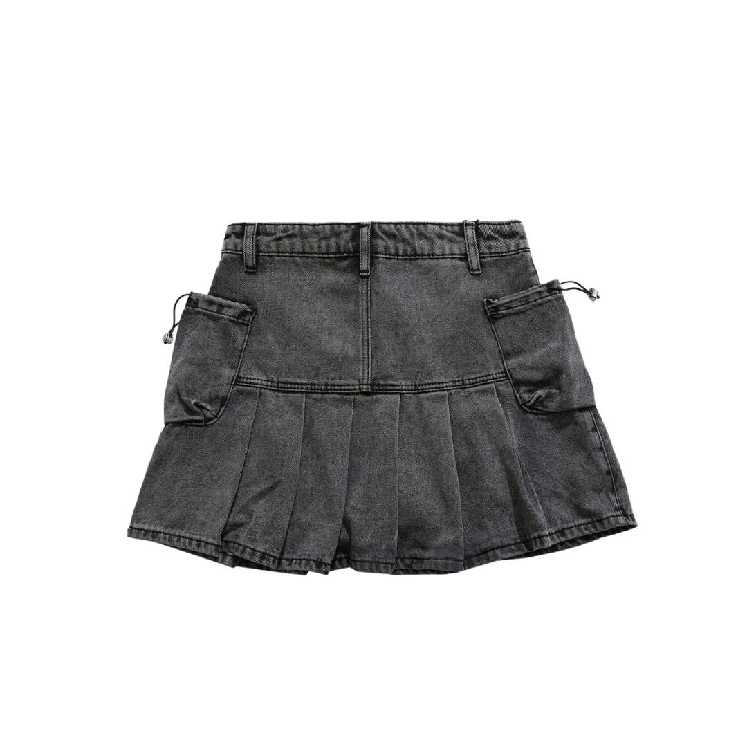 Vintage Creased Mini Skirt