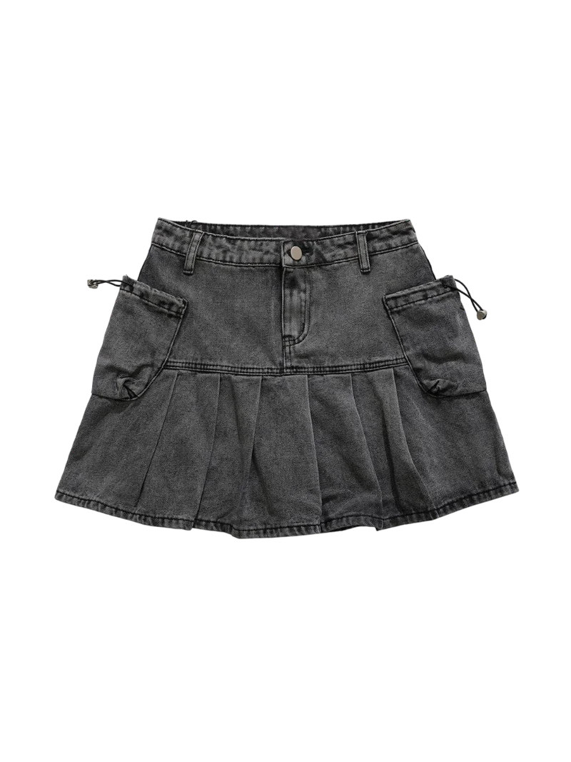 Vintage Creased Mini Skirt